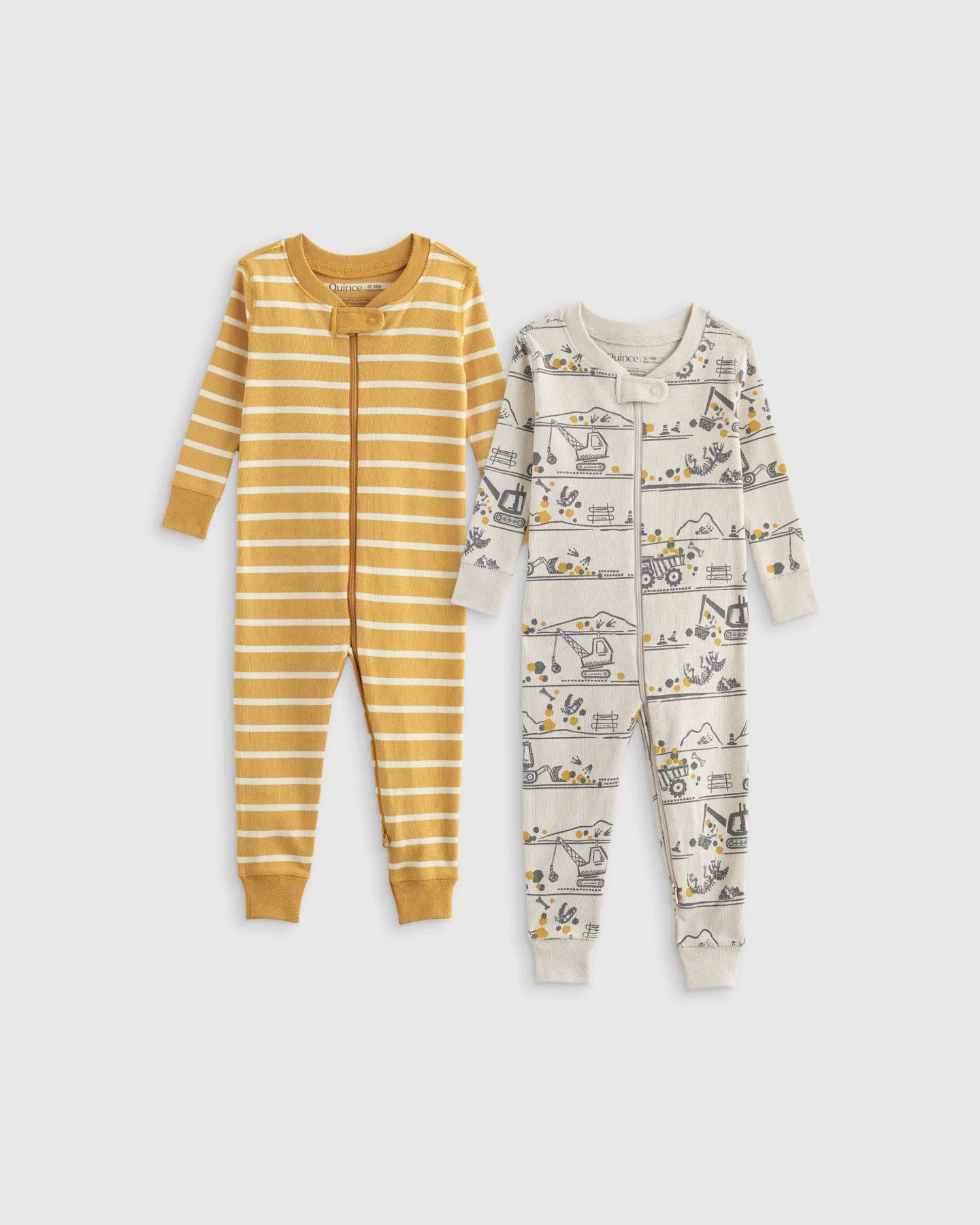 100% Organic Cotton Sleep & Play Footie Pajamas 2-Pack - Baby Boy