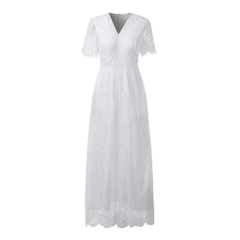 ARAGON Lace Maxi Dress