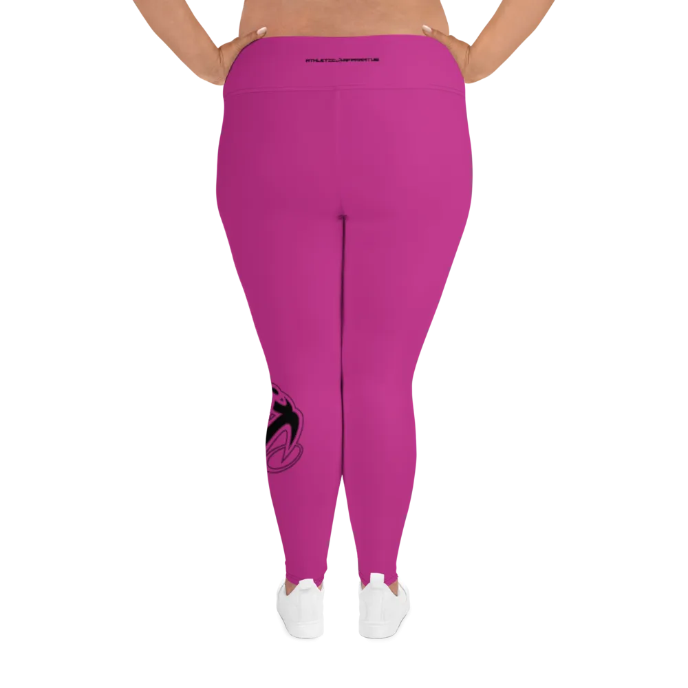 Athletic Apparatus Pink Black logo V3 Plus Size Leggings