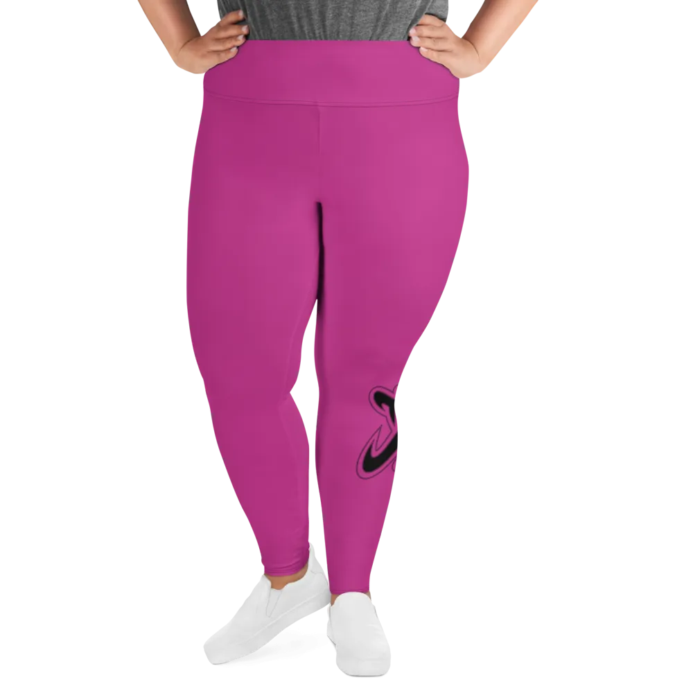 Athletic Apparatus Pink Black logo V3 Plus Size Leggings