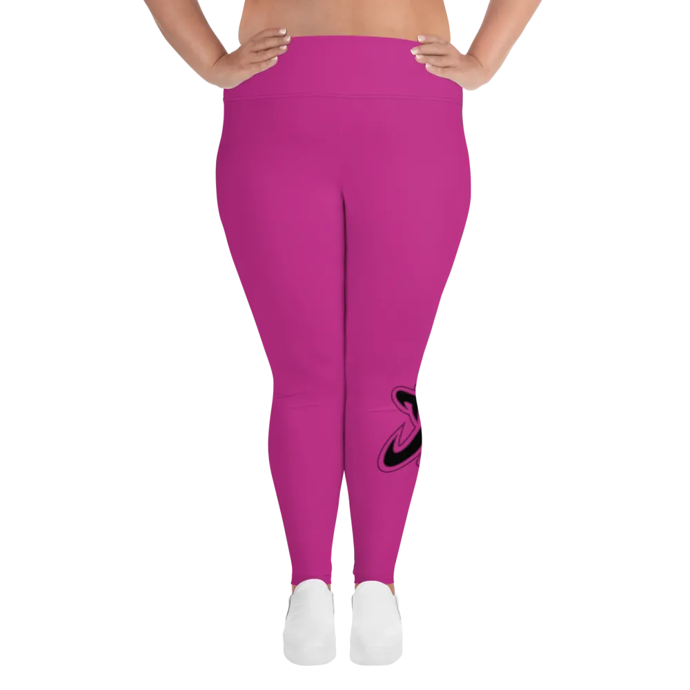 Athletic Apparatus Pink Black logo V3 Plus Size Leggings