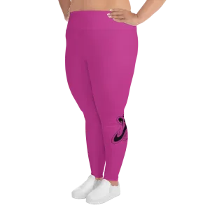 Athletic Apparatus Pink Black logo V3 Plus Size Leggings