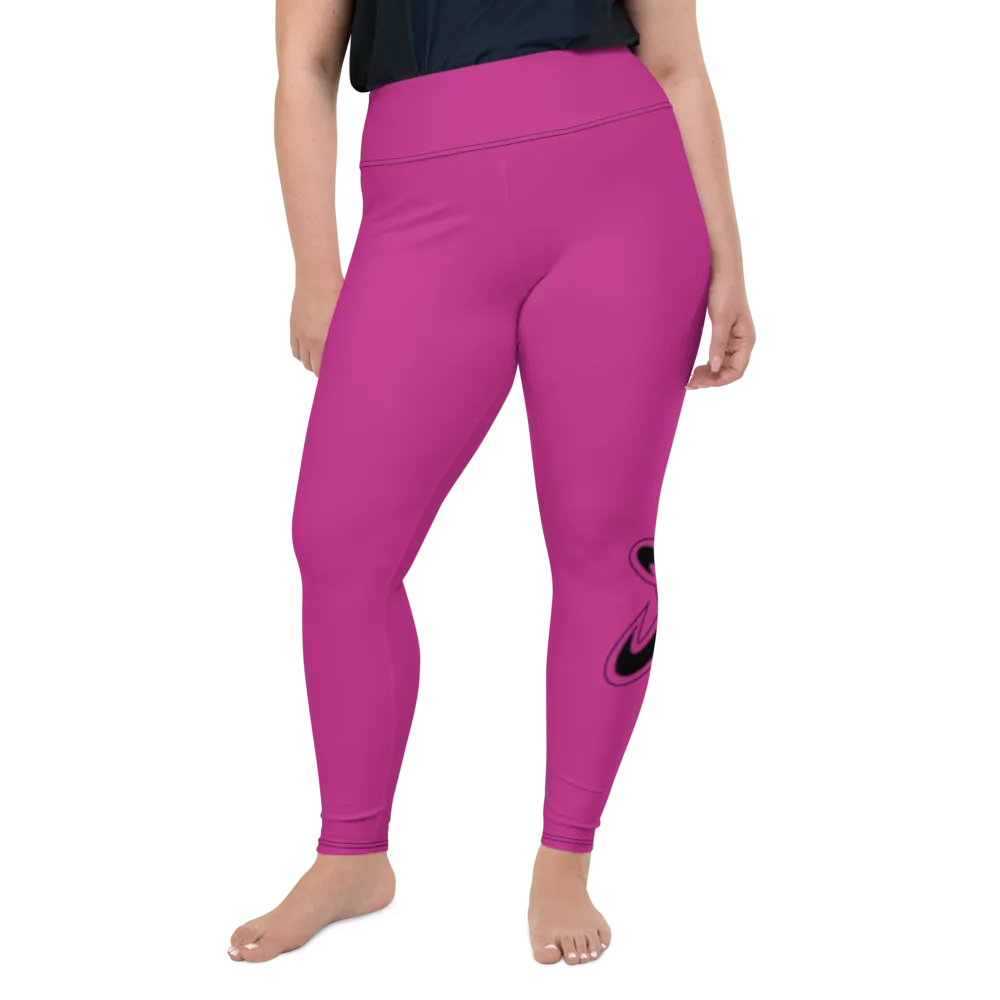 Athletic Apparatus Pink Black logo V3 Plus Size Leggings