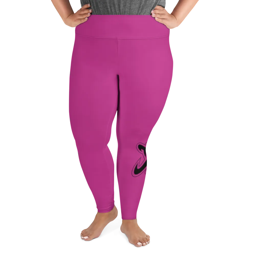 Athletic Apparatus Pink Black logo V3 Plus Size Leggings