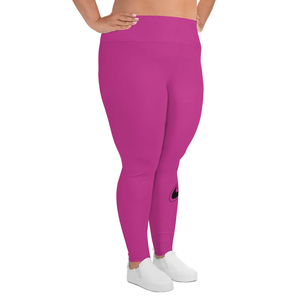 Athletic Apparatus Pink Black logo V3 Plus Size Leggings