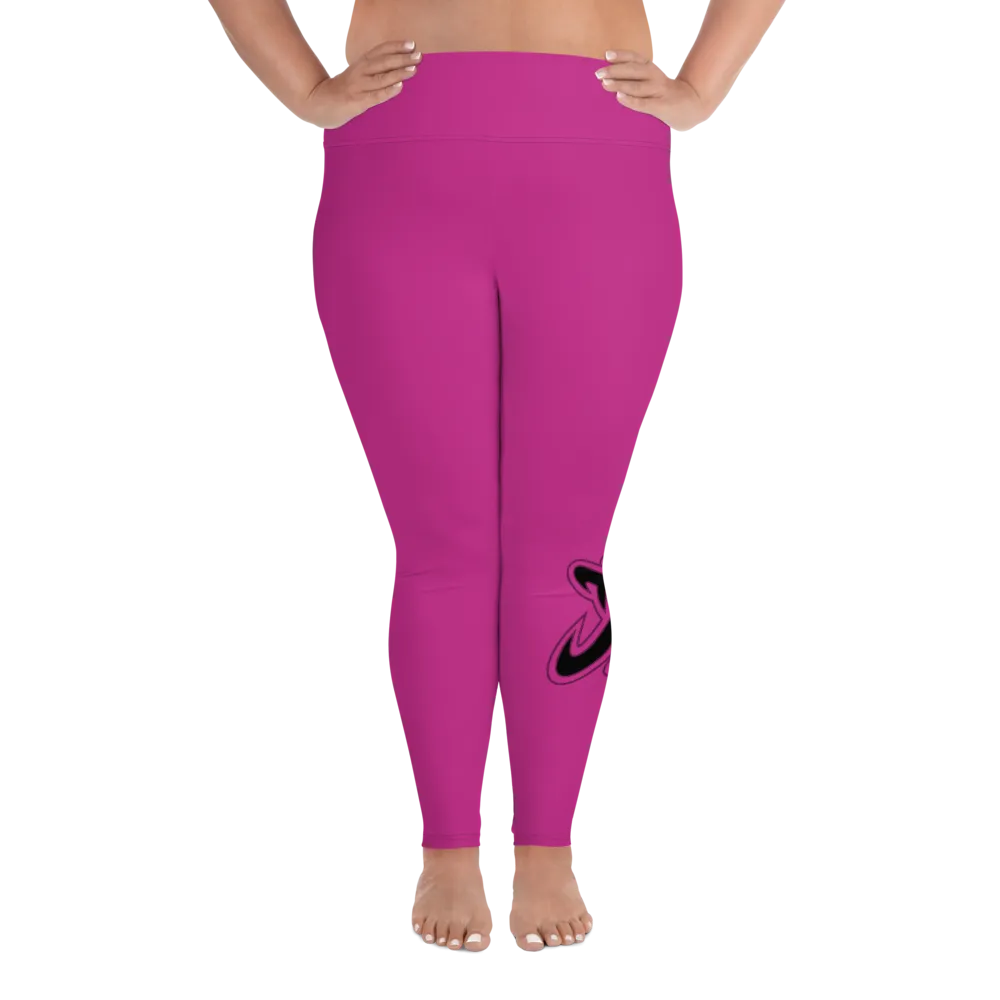 Athletic Apparatus Pink Black logo V3 Plus Size Leggings