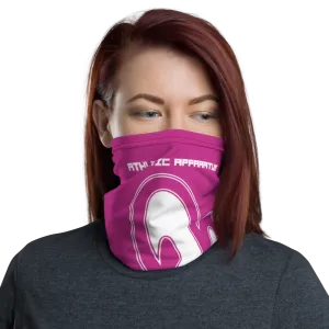 Athletic Apparatus Pink White logo V1 Neck Gaiter