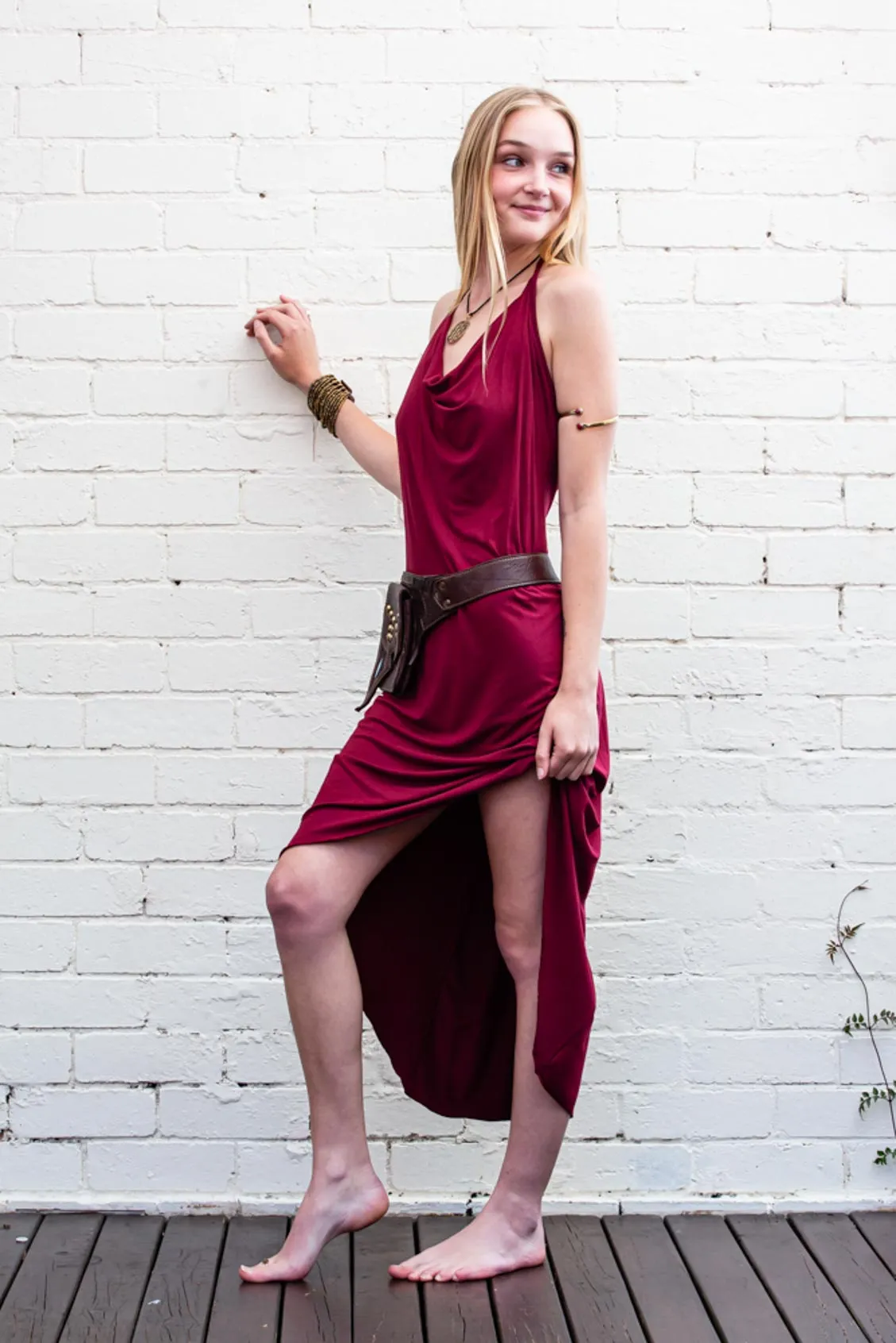 Aurora Dress in Wine
