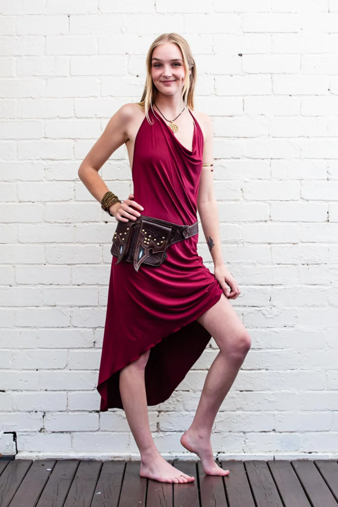 Aurora Dress in Wine