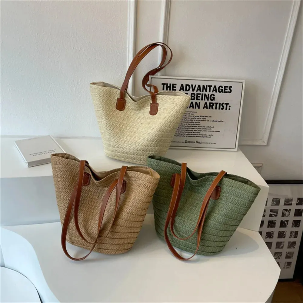 Beach Essentials Eco-Friendly Straw Bag for Sunny Adventures