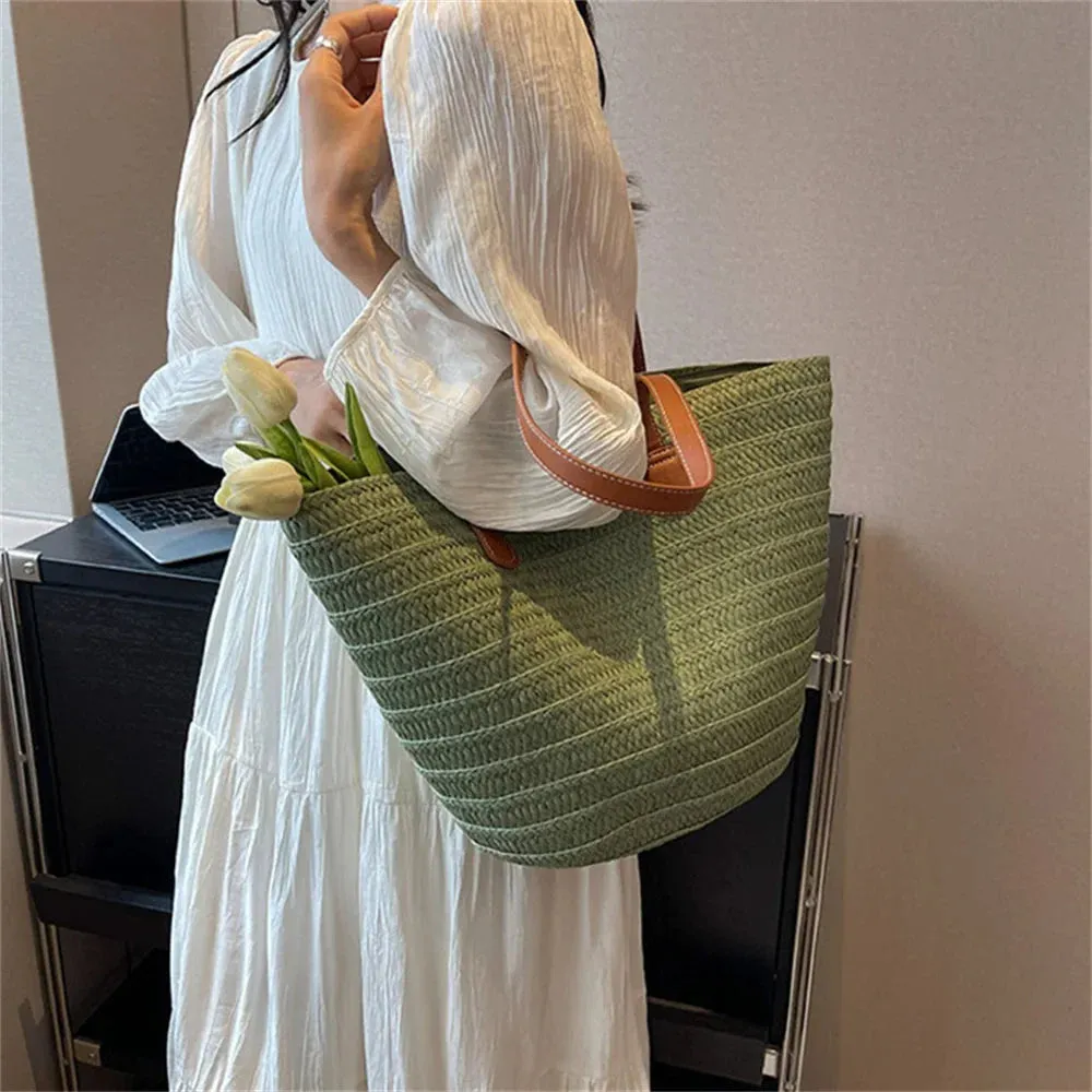 Beach Essentials Eco-Friendly Straw Bag for Sunny Adventures