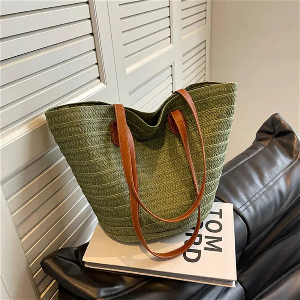 Beach Essentials Eco-Friendly Straw Bag for Sunny Adventures