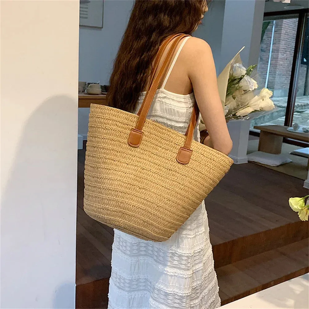 Beach Essentials Eco-Friendly Straw Bag for Sunny Adventures