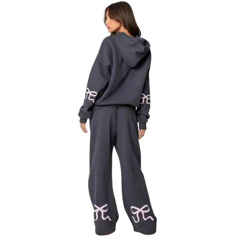 Bow Accent Lounge And Casual Outfit Set