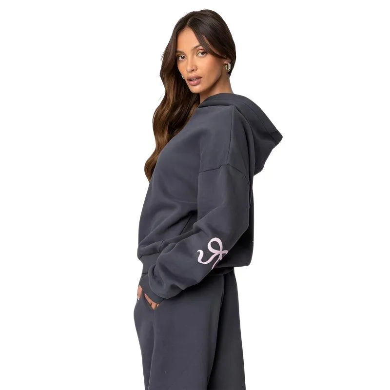 Bow Accent Lounge And Casual Outfit Set