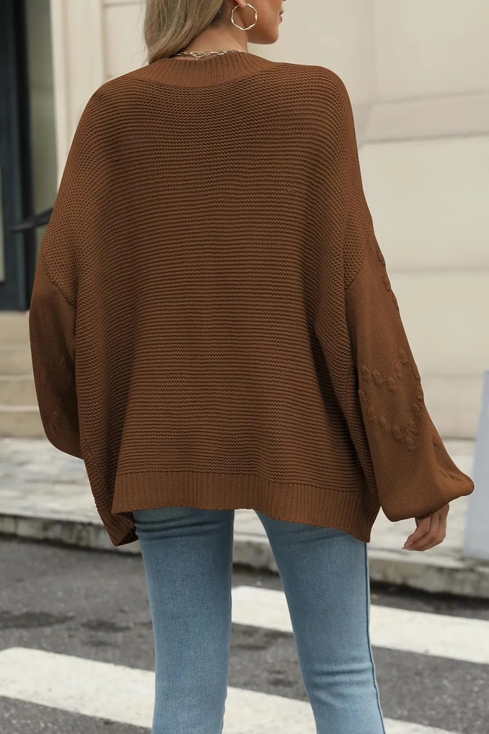 Cakulo Womens 2025 Oversized Chunky Cardigan Sweaters Fall Fashion Open Front Knit Long Sleeve Pockets Cardigans