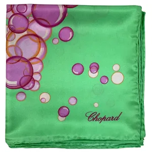 Chopard Scarf Mint Pink Happy Bubbles - Twill Silk Square Foulard SALE