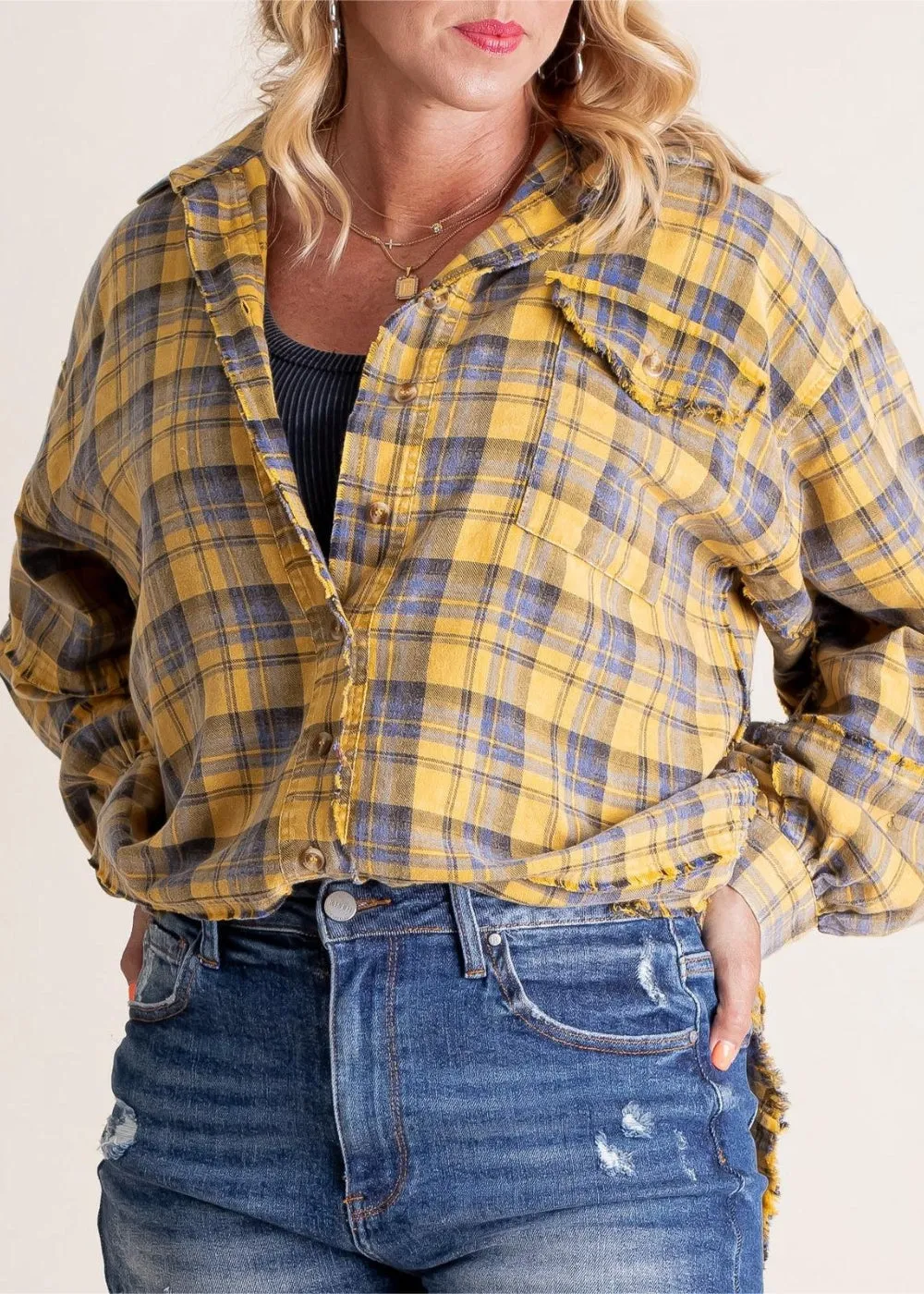 Cozy Layering Flannel Shirt Jacket