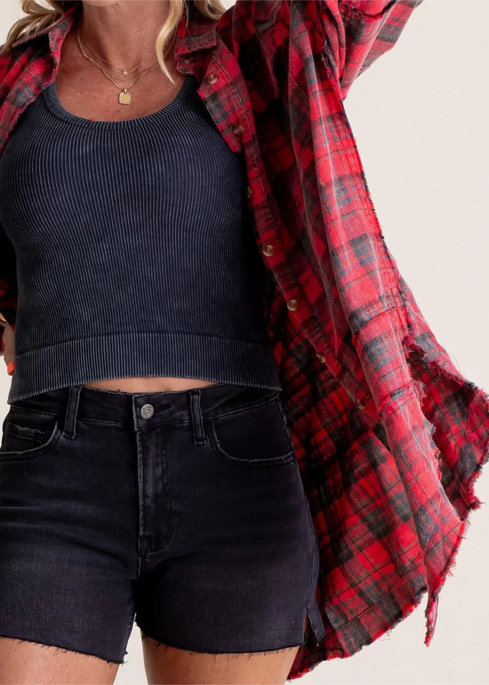 Cozy Layering Flannel Shirt Jacket