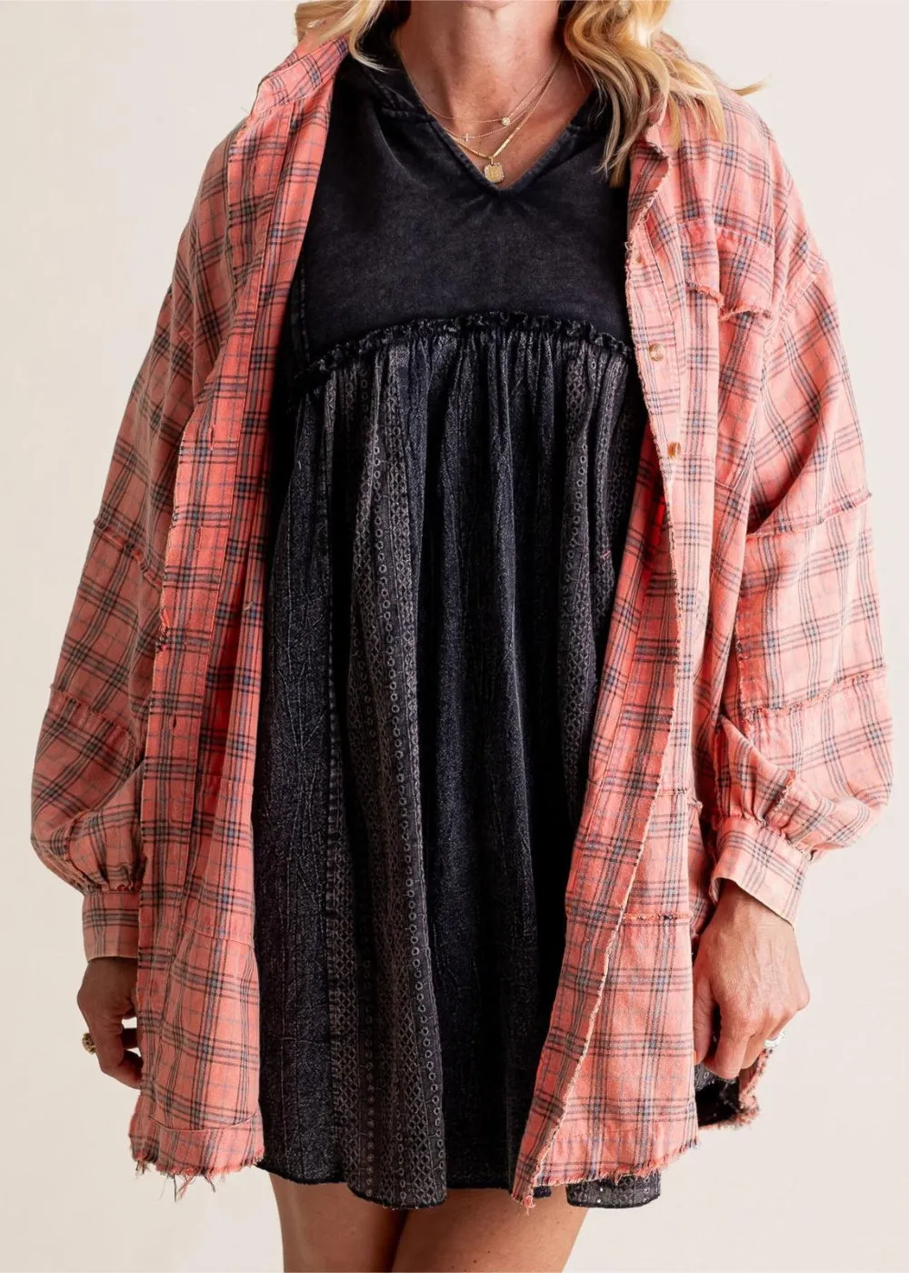 Cozy Layering Flannel Shirt Jacket