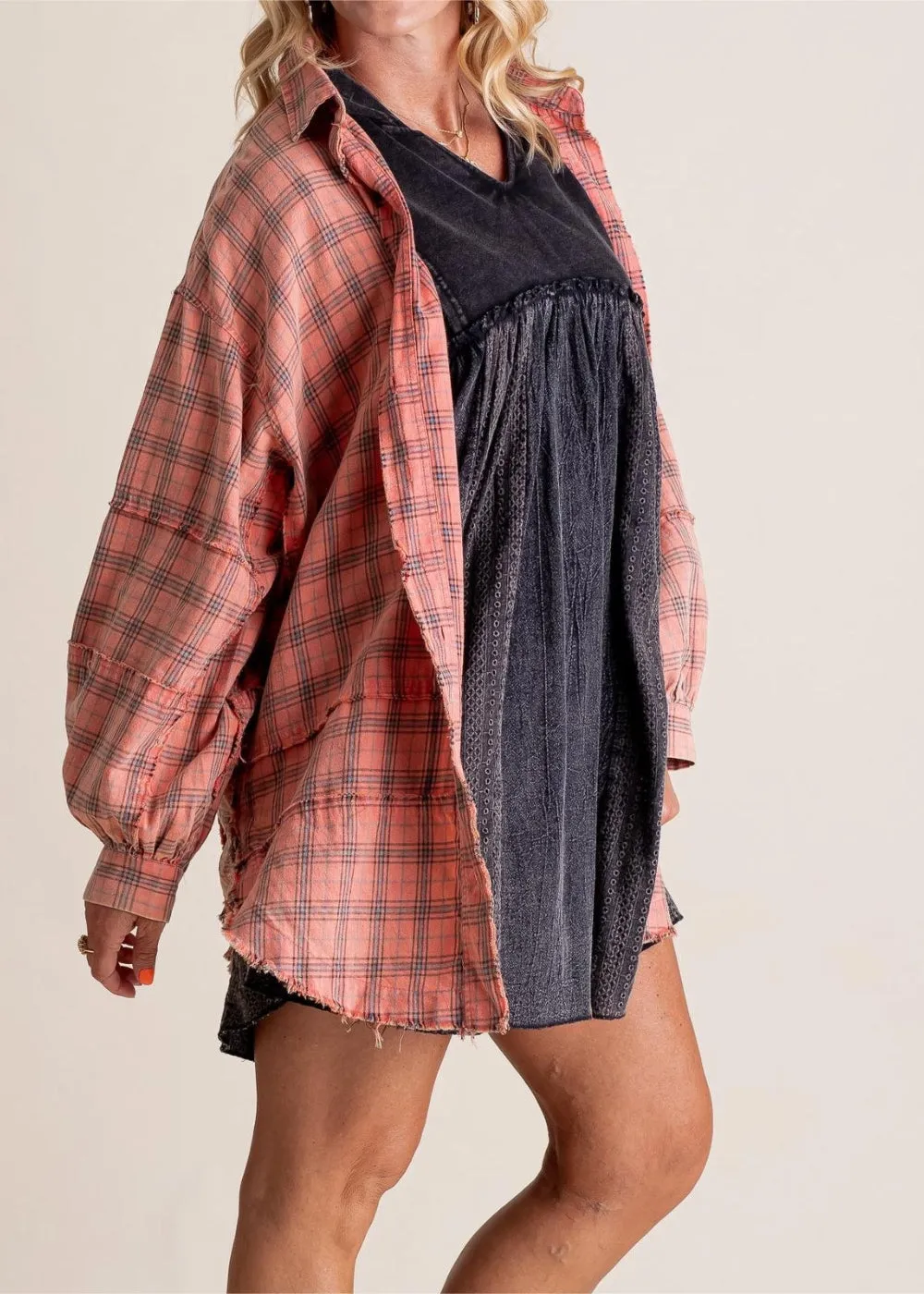 Cozy Layering Flannel Shirt Jacket