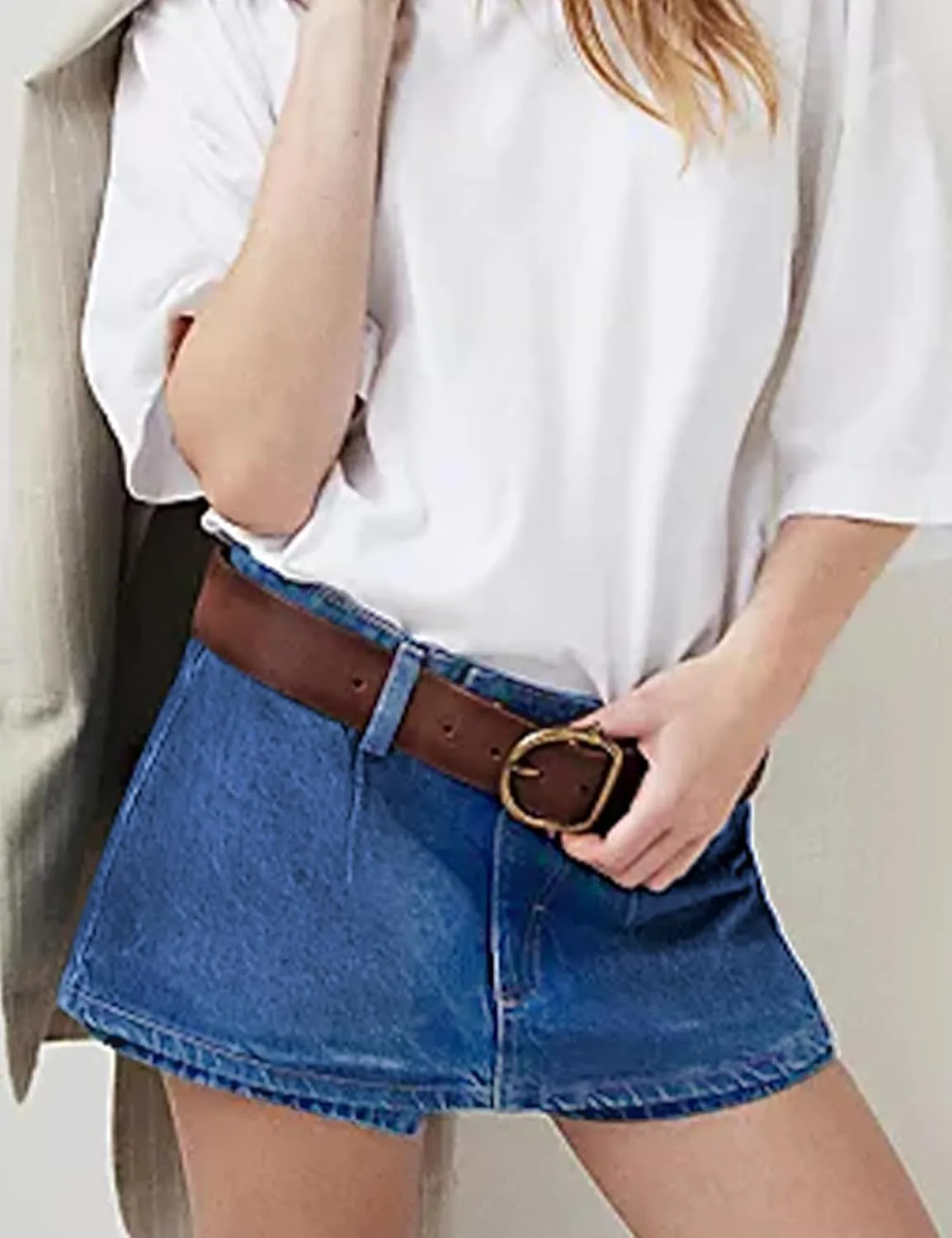 Denim Skorts for Women Low Waist Stretchy Jean Mini Skirt Summer Casual Y2K Shorts