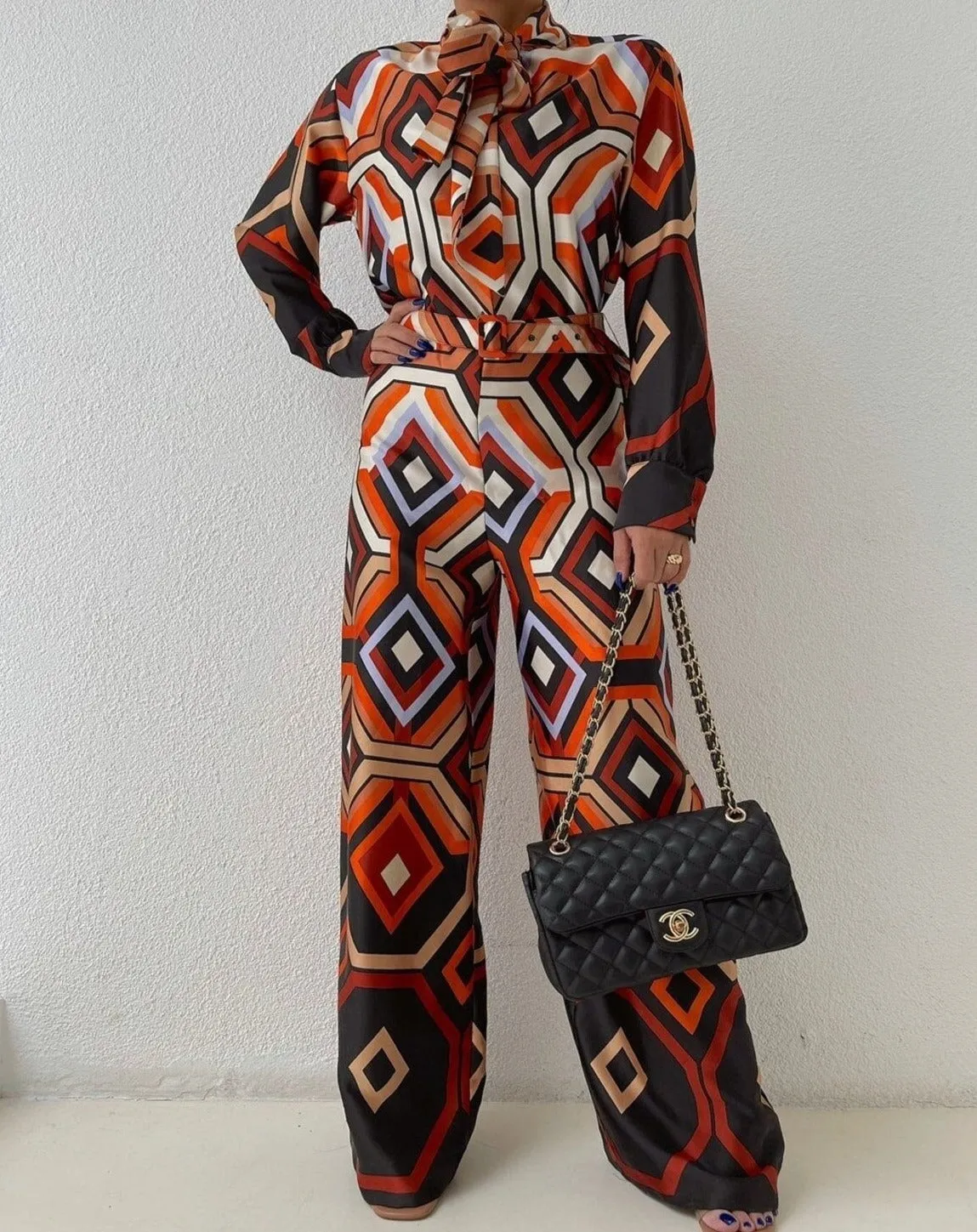 Denver Geometric Print Jumpsuit