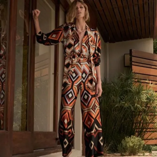 Denver Geometric Print Jumpsuit