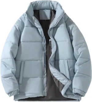 Down Cotton Coat for Men Winter Warm Quilted Jacket Thicken Padded Insulated Jacket Outwear Puffy Couple Winter Coat