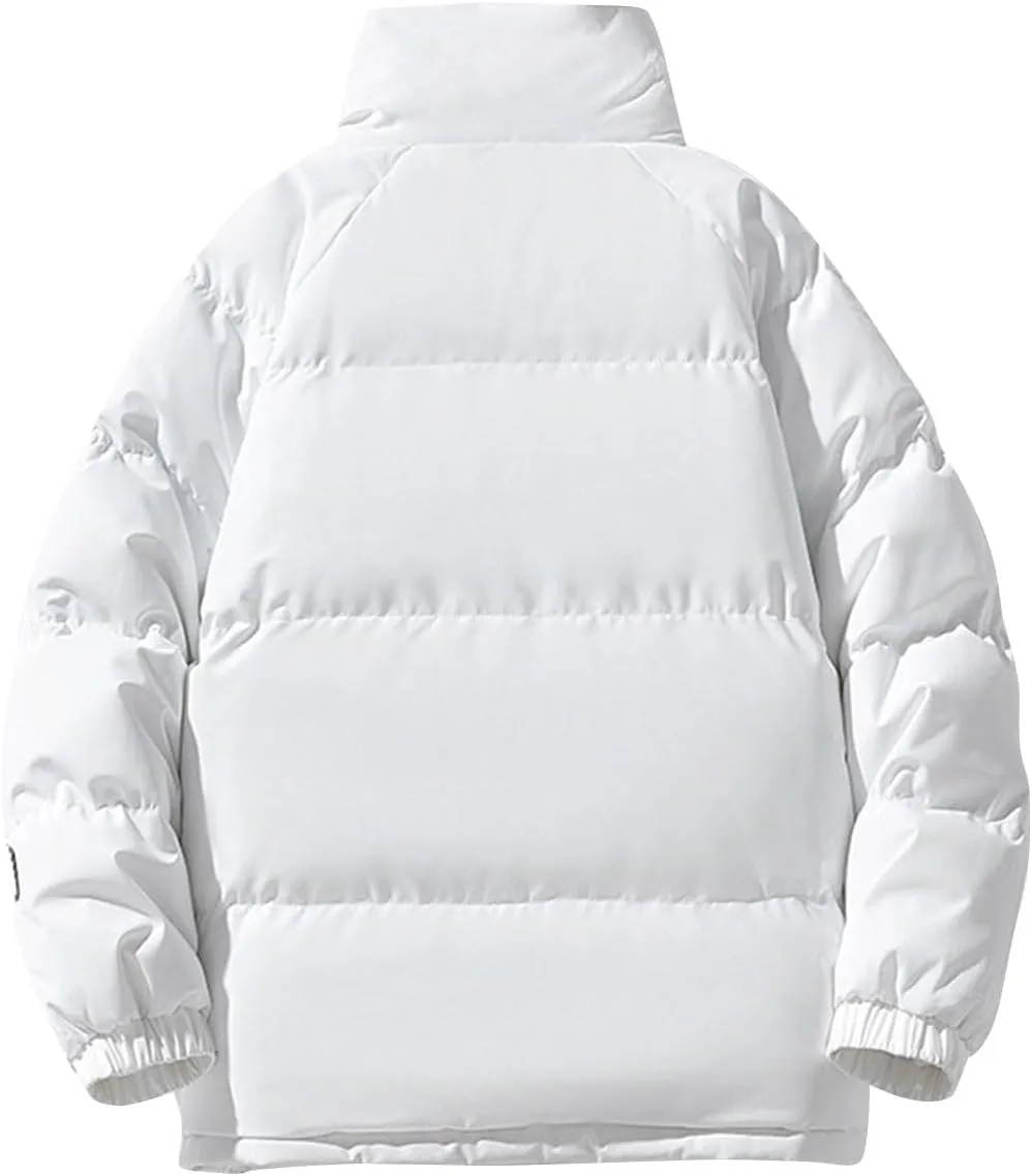 Down Cotton Coat for Men Winter Warm Quilted Jacket Thicken Padded Insulated Jacket Outwear Puffy Couple Winter Coat