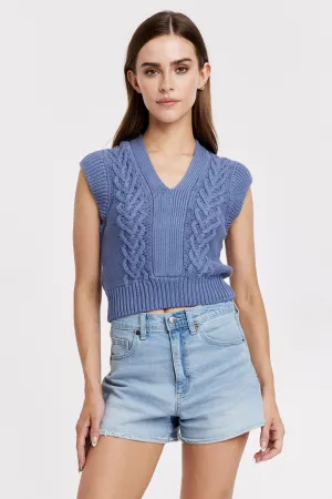EMBERLY SWEATER VEST STORMY BLUE