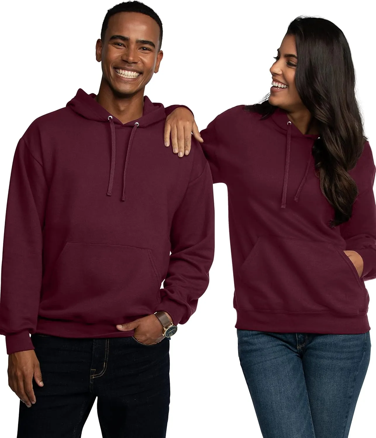 Fruit of the Loom Eversoft Fleece Hoodies, Pullover & Full Zip, Moisture Wicking & Breathable, Sizes S-4x