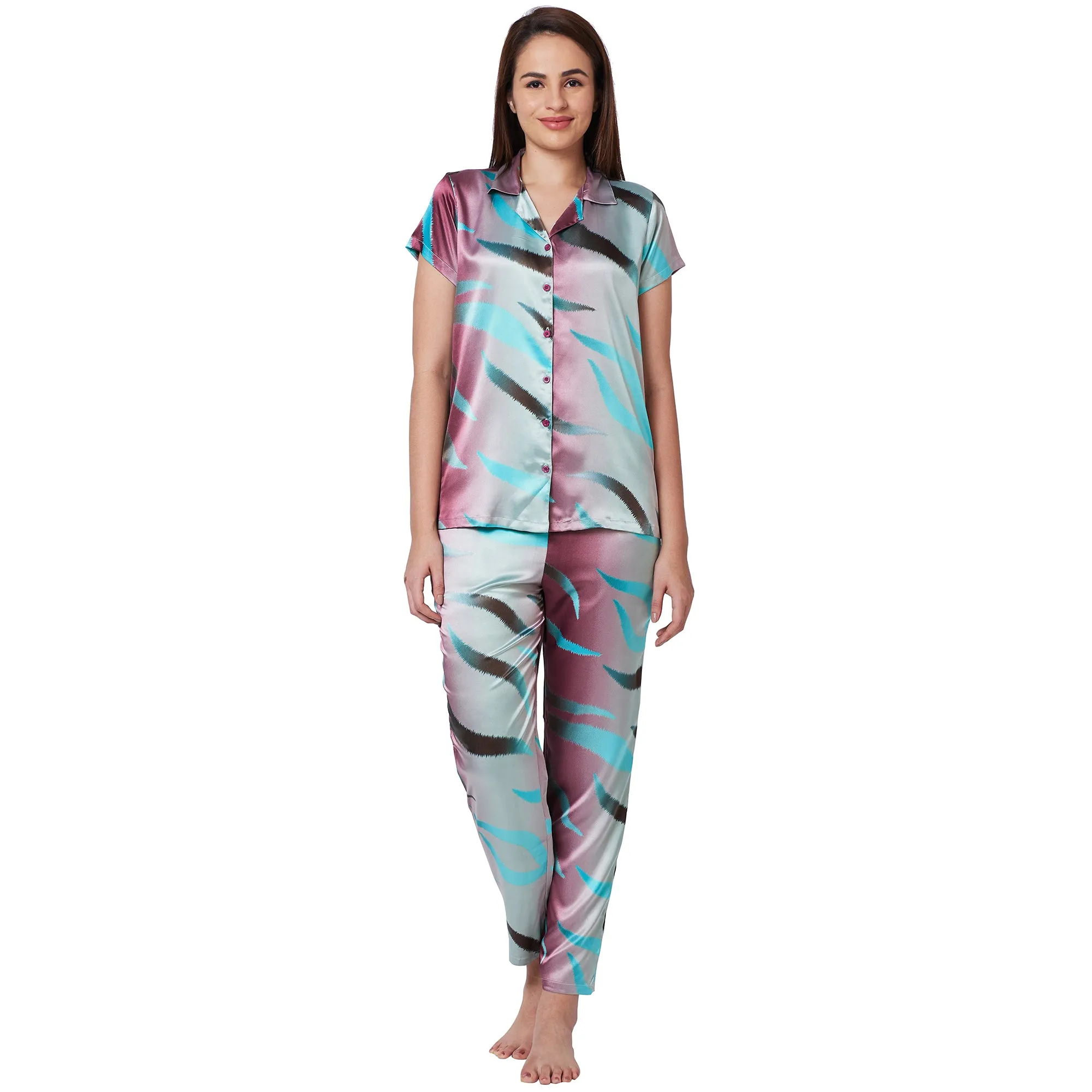 JRB 1870-Assorted Night Suit Cotton Print Regular-Blue