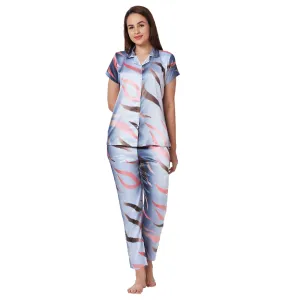 JRB 1870-Assorted Night Suit Cotton Print Regular-Grey