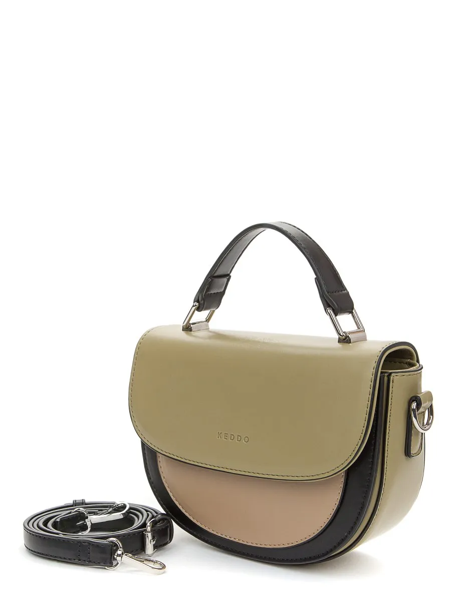 Keddo Couture Green & Beige Crossbody Handbag
