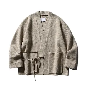 Kimono sweater cardigan with side tie