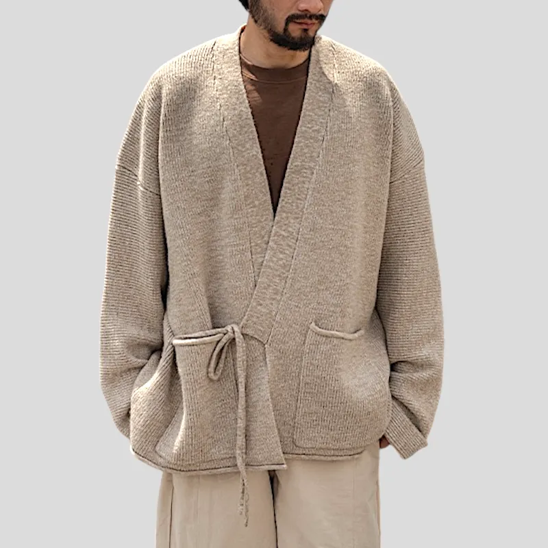Kimono sweater cardigan with side tie