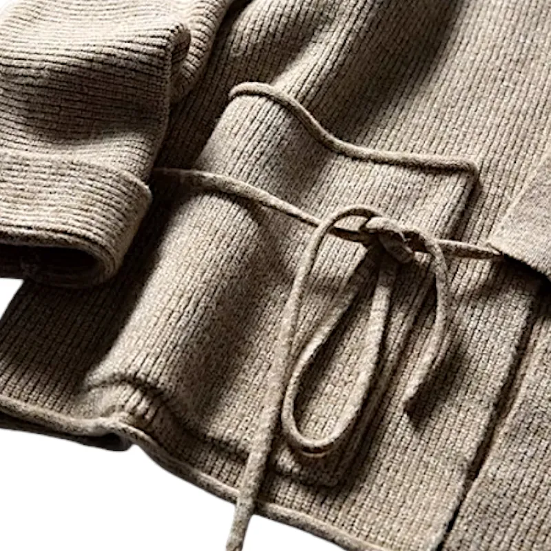 Kimono sweater cardigan with side tie