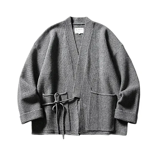 Kimono sweater cardigan with side tie