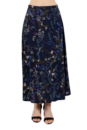 La Cera A line Printed Jersey Skirt