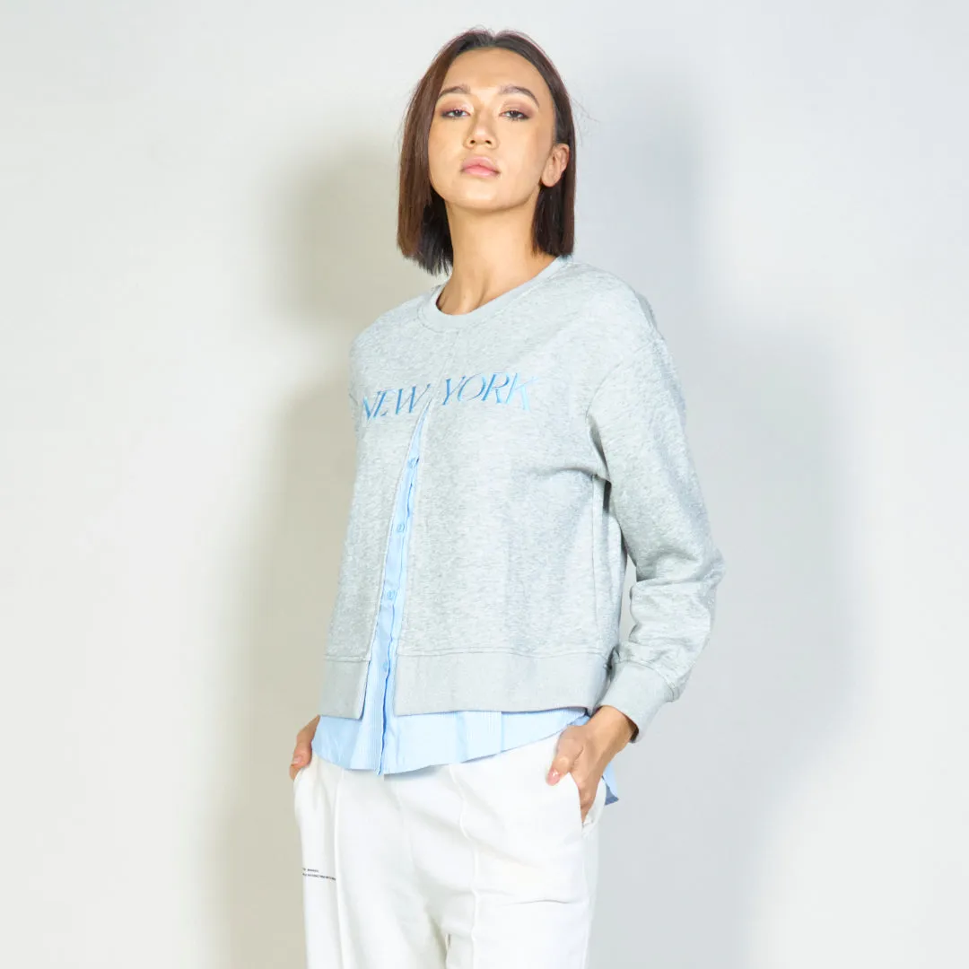 Layered "New York" embroidered sweatshirt wholesale