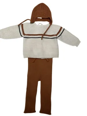 Li Me Said Clay Knit 3pc Stripe Set