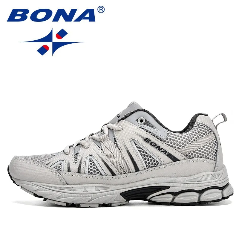 Men Running Shoes Mesh Cow Split Microfiber
