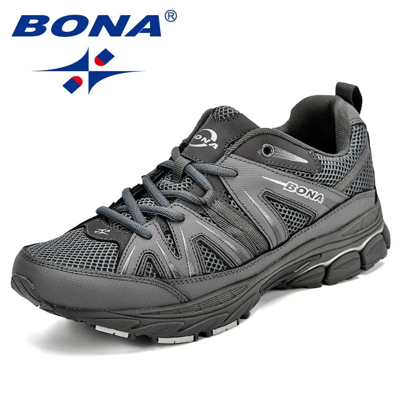 Men Running Shoes Mesh Cow Split Microfiber