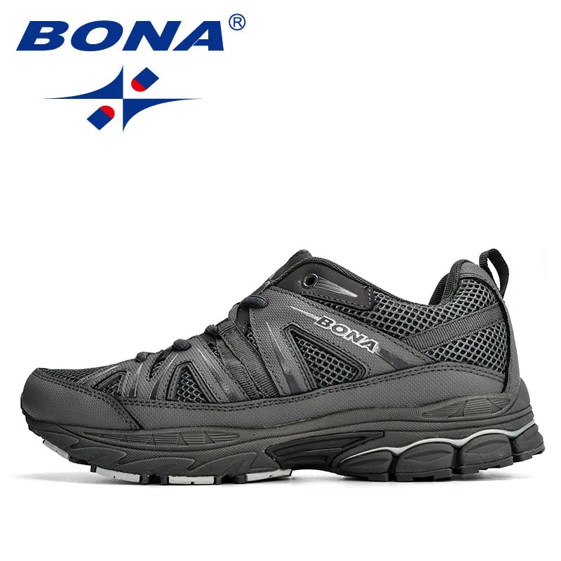 Men Running Shoes Mesh Cow Split Microfiber
