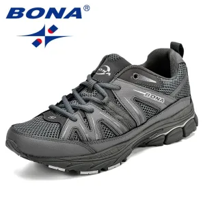 Men Running Shoes Mesh Cow Split Microfiber