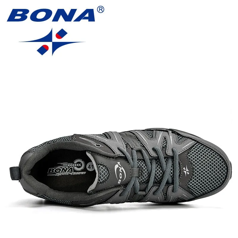Men Running Shoes Mesh Cow Split Microfiber