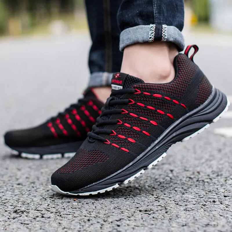 Men Running Shoes Mesh Weaving