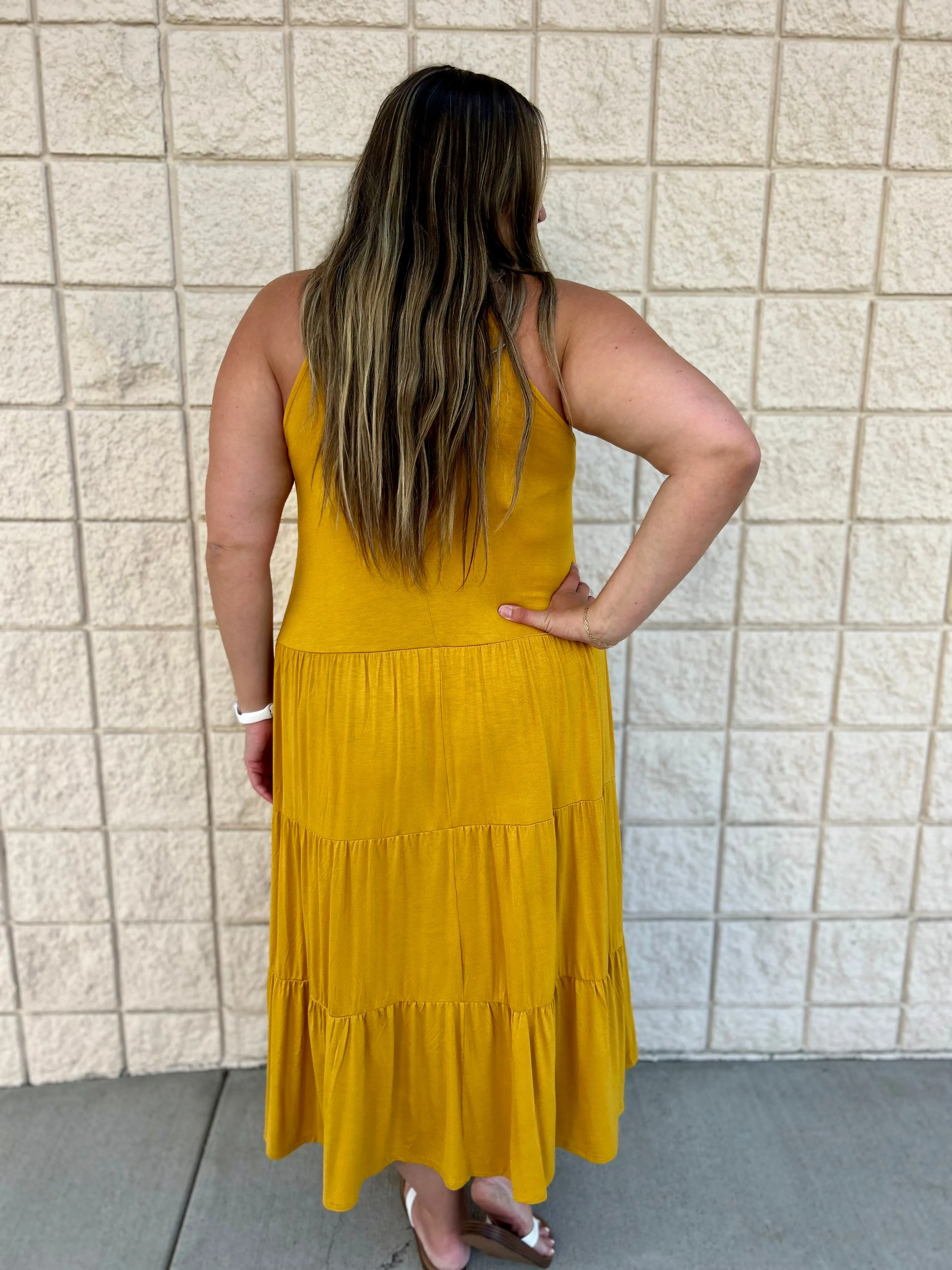 Mustard Boho Maxi Dress FINAL SALE!