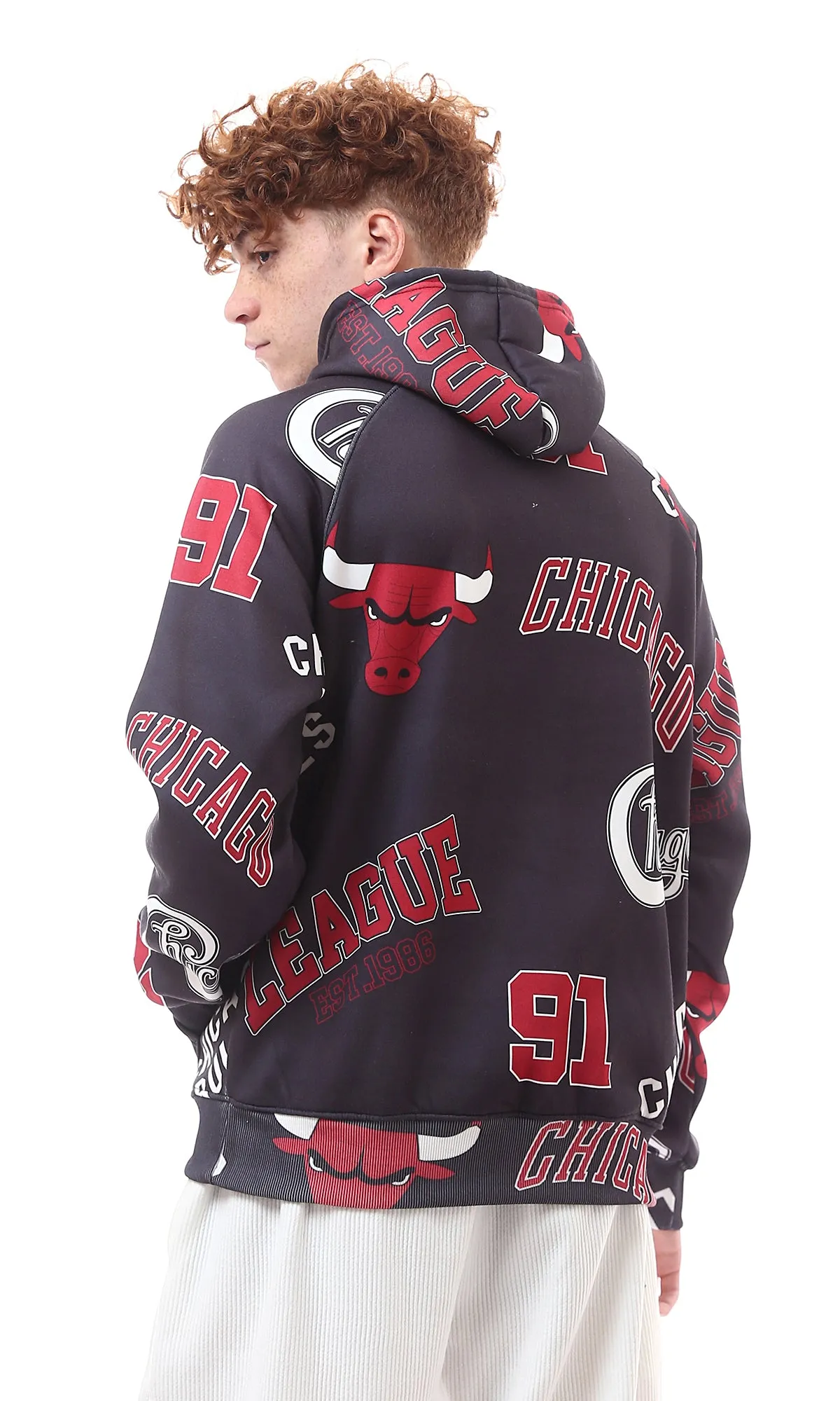 O175489 Hooded Neck With Drawstring Casual Hoodie - Multicolour